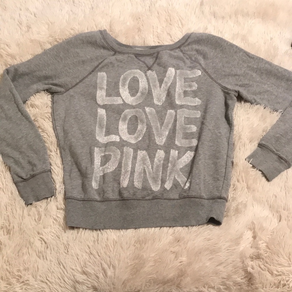 PINK grey hoodie